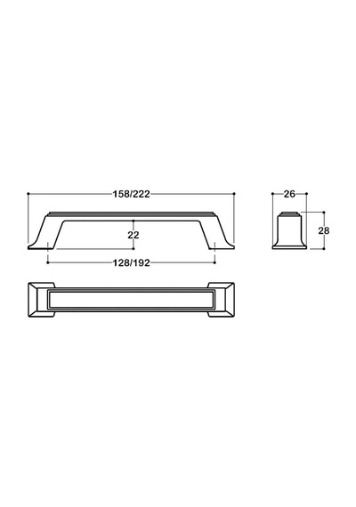 System Mobilya Kulbu Siyah Renk 192mm Kulp Sy4235 0192 Al6 Çok Renkli