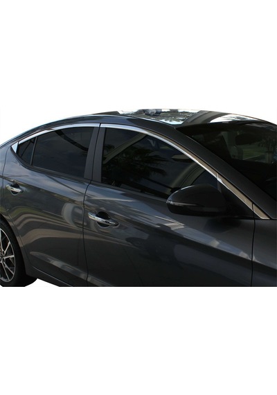 Hyundai Elantra 6 Cam Üst Çıtası 10 Prç Krom 2016 ve Sonrası