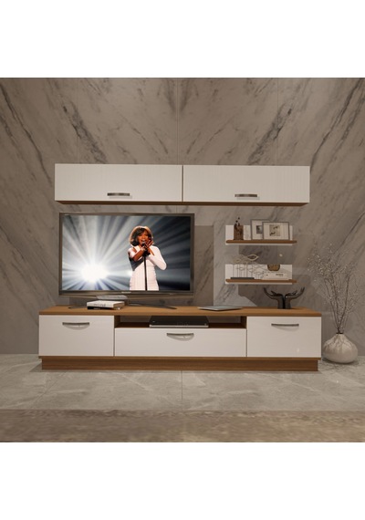 Decoraktiv Trendstyle 5 Mdf Tv Ünitesi Tv Sehpası Ceviz - Beyaz