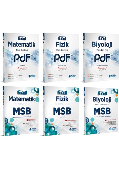 Eğitim Vadisi Tyt Matematik + Fizik + Biyoloji Pdf + Msb Seti 6 Kitap 2023