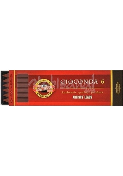 Koh-I-Noor Gioconda Grafit Uç 5.6X120 Mm 6Lı 4377 L. Brown Sepia
