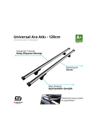 S-dizayn Universal Standart Model Ara Atkı 120 Cm