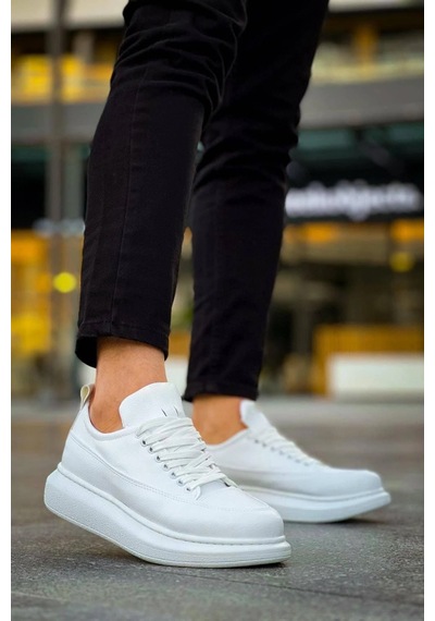 Mevese Lexa Cilt Deri Erkek Günlük Sneaker Ayakkabı - Beyaz