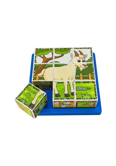 Çiftlik Hayvanları 3d Puzzle - 9 Küp 6 Yapboz Standart