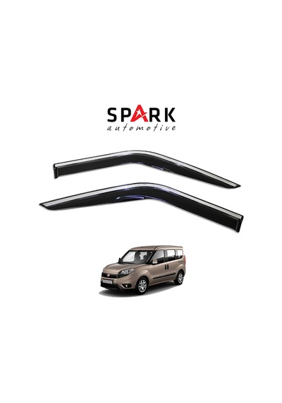 Fiat Doblo 2015-2022 Yıl Aralığı Uyumlu Cam Rüzgarlığı Kromlu 4 Parça Siyah