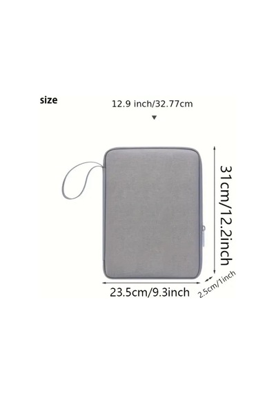 Bölmeli Tablet Ve Notebook İçin Dayanıklı Koruma Kılıfı Taşınabilir Çanta GRİ