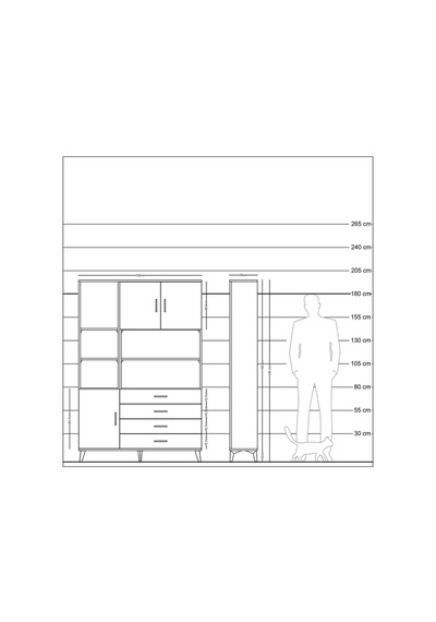 Arges Dolap 8 Raflı 4 Çekmeceli 3 Kapaklı 132x30x195 Çam-antrasit/antrasit Antrasıt/antrasıt Arges Dolap 8 Raflı 4 Çekmeceli 3 Kapaklı 132x30x195 Çam-antrasit/antrasit Antrasıt/antrasıt