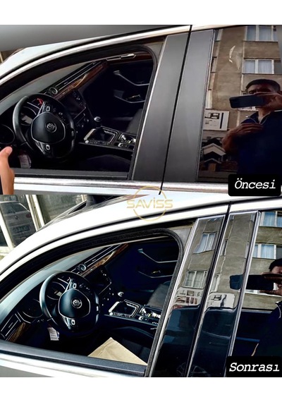 Passat B8 Kapı direk maun kaplama ,dış cam çıta kaplama,Piano Black Siyah