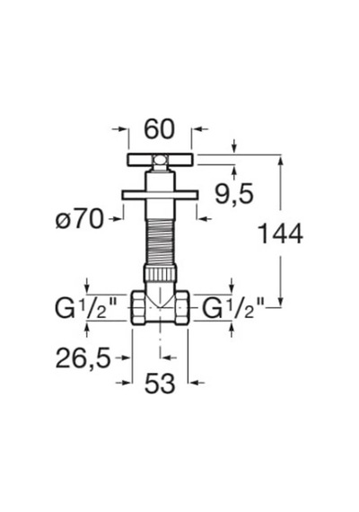 Roca Aqua Stop Valf Krom A525171200