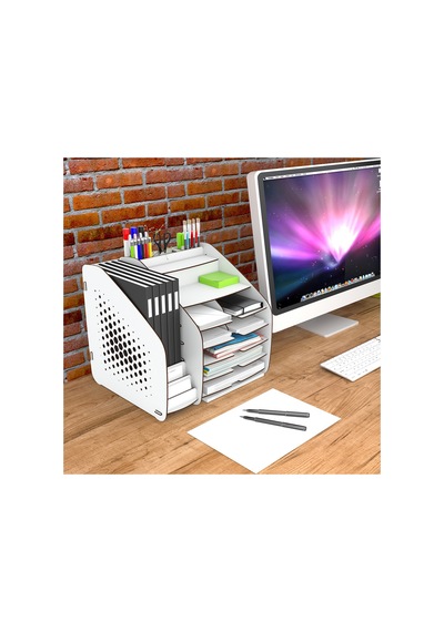 Fx-xl Hexa - 6 Renk - A4 Evrak Rafı Masaüstü Organizer Beyaz - 825756903 Beyaz