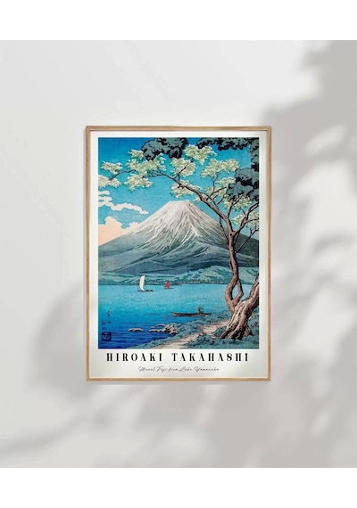 Çerçevesiz Poster Hiroaki Takahashi Yamanaka Gölü'nden Fuji Dağı