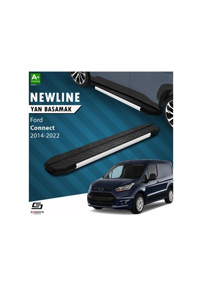 S-dizayn Ford Connect 2 Newline Aluminyum Yan Basamak 183 Cm 2014-2023 A+ Kalite