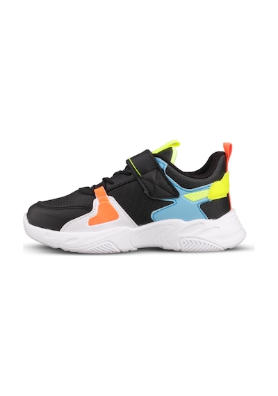 M.P Büyük Erkek Çocuk Cırtlı Siyah-mavi Sneaker Siyah - Mavi