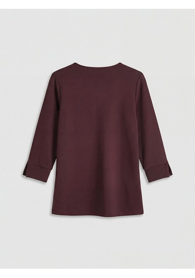 Lcw Grace Bordo Bisiklet Yaka Soft Touch Bluz