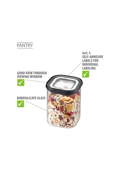 Pantry Saklama Kabı, 900 Ml, Hava Geçirmez Kapaklı Saklama Kabı, Gıda Saklama Kabı, Çok Yönlü Kullanılabilir Diğer