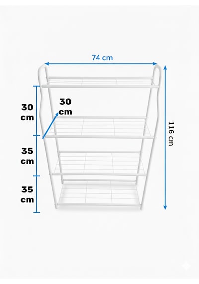 Modern Beyaz 4 Katlı Metal Çiçeklik Standı: Çok Amaçlı Mutfak,kitaplık&dekoratif Lüks Stand