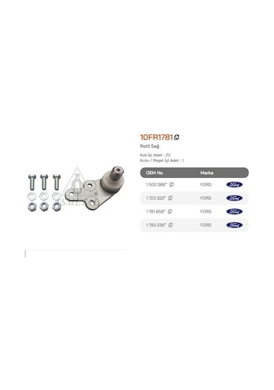 Asmetal 10fr1781 Rotil Ön Sağ Alt C-max Iı Focus Iıı 11 1502086