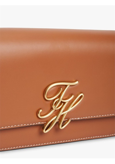 Tommy Hilfiger Th Scrıpt Flap Crossover Kadın Kahverengi Çanta - Aw0aw18399