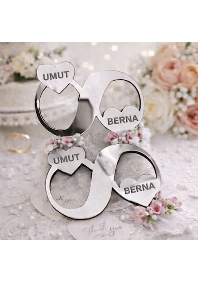 Düğün Nişan Söz Kına Kişiye Özel Magnet Sonsuzluk No92 Renkli