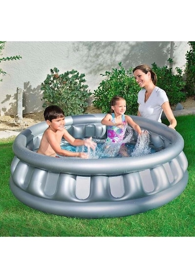 Bestway 51080 Şişme Havuz 152x43cm Metalik Gri Siyah