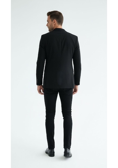 Plus Scorpion Erkek Mono Yaka Tek Düğmeli Çift Yırtmaçlı Blazer Ceket Premium Dokuma Kumaş, 8 Renk Siyah Plus Scorpion Erkek Mono Yaka Tek Düğmeli Çift Yırtmaçlı Blazer Ceket Premium Dokuma Kumaş, 8 Renk Siyah