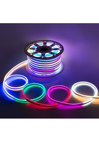 Cata 12v Rgb Renk Neon Led Ct-4465 50 Metre Çok Renkli