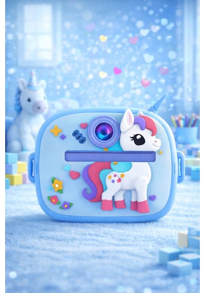 Çocuk Dijital Kamera Unicorn Sevimli At Temalı Termal Yazıcılı 2.4 İnç Ekran Fotoğraf Video Selfie 3 Oyunlu Anında Baskı Makinesi Print Kamera Çift Kamera, Silikon Kılıf Çocuk Dijital Kamera Unicorn Sevimli At Temalı Termal Yazıcılı 2.4 İnç Ekran Fotoğraf Video Selfie 3 Oyunlu Anında Baskı Makinesi Print Kamera Çift Kamera, Silikon Kılıf