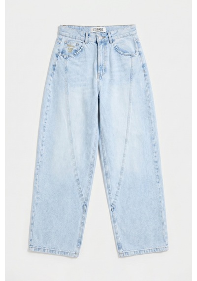 Kadın Ice 4s6-3 Balon Fit Cep Nakışlı Özel Tasarım Denim Jean Ice Kot