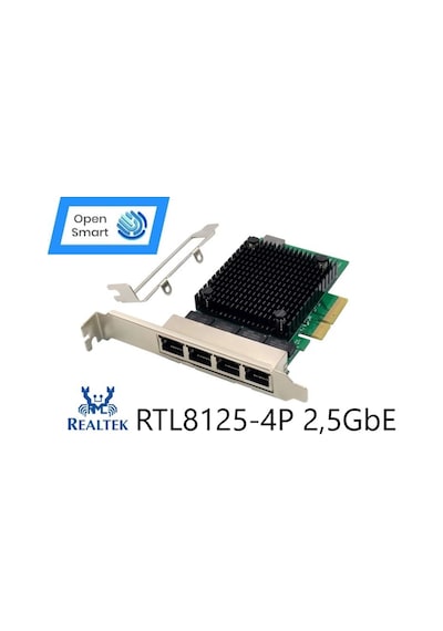 Open Smart 4 Port Realtek RTL8125B 2,5GbE Ethernet Kart - OPS7276