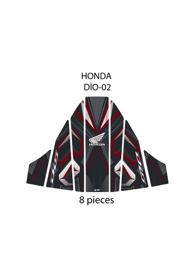Honda Dio İle Uyumlu Renkli Tank Pad Gc22-2 Çok Renkli