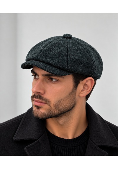 Aida Jewelss Modern Kasket Baretta Kışlık Şapka Peaky Blinders Şapka Haki