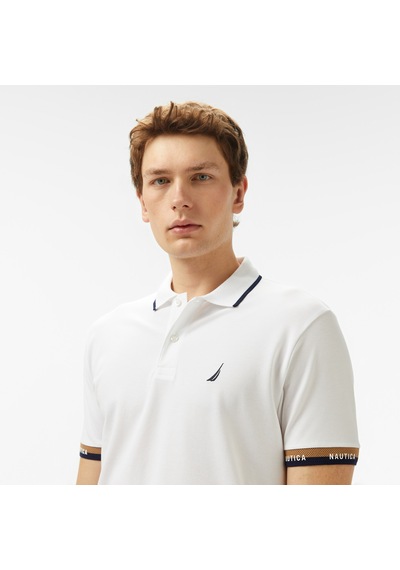 Nautica Erkek Beyaz Classic Fit Polo Düz K55335t Beyaz