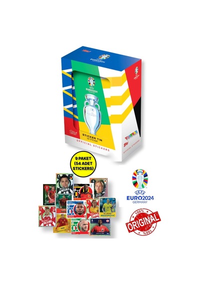 Almanya Euro 2024 Avrupa Şampiyonası Match Attax - Resmi Futbolcu Mini Tin Stickers Metal Kutu