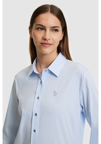 U.s. Polo Assn. Kadın Açık Mavi Gömlek Basic 50320187-vr003 Acık Mavı