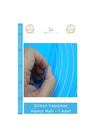 Hamurmatı Gıda Sınıfı Profesyonel Mutfak Tipi Hamur Açma Ölçülü Silikon Yapışmaz Hamur Matı - 1 Ade Çok Renkli