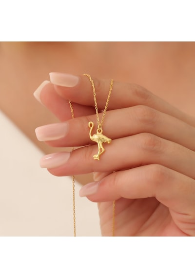925 Ayar Gümüş Flamingo Kolye