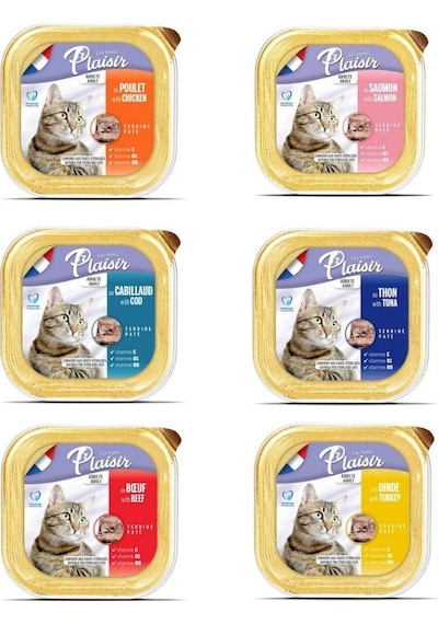 Plaisir 6'lı Süper Karışık Kedi Yaş Maması Paketi 6 X 100 G