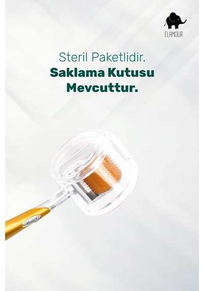 Tr 540 Titanyum İğneli Dermaroller - Saç Sakal Bakım Yağı Seti Siyah