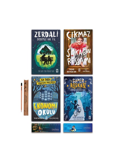İlk Genç Timaş Çıkmaz Sokağın Ressamı - Zerdali - Süper Başkan - Ekonomi Okulu Set 4 Kitap