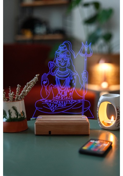 Lord Shiva 16 Renk Kumandalı 3d Gece Lambası