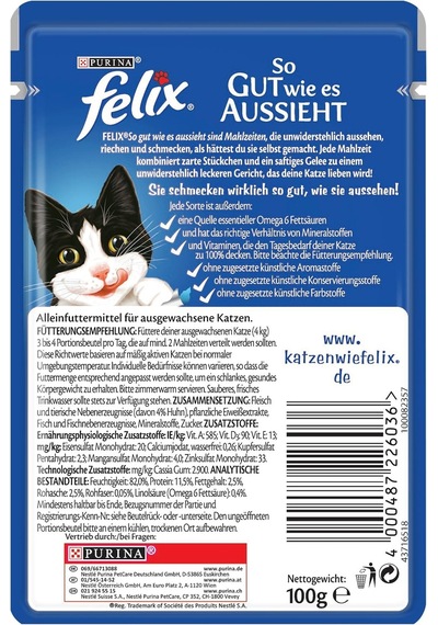 Pouch Tavuk Etli Yaş Kedi Maması 85 Gr X 20 Adet