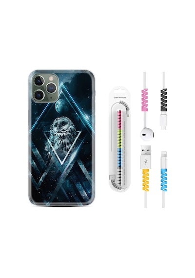 Apple Uyumlu iPhone 12 Pro Max Kılıf Kablo Koruyuculu Old Owl 1649