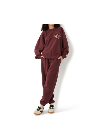 Anine Bing Kadın Jogger Pantolon Burgundy