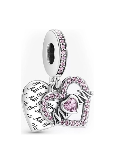 Nur Silver Heart Mom Dangel Gümüş Charm Nur-bl00289