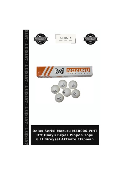 Delux Serisi Mozuru Mzr006-wht Ittf Onaylı Beyaz Pinpon Topu 6'lı Bireysel Aktivite Ekipman