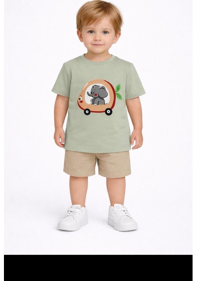 Yale Kids 1 4 Yaş Erkek Çocuk Baskılı Tişört Mint Yeşil