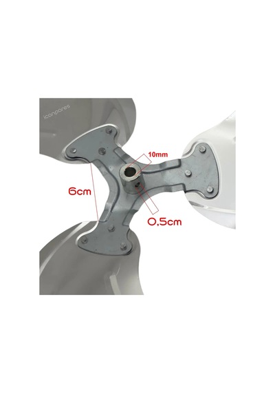 Çok Marka İle İle Uyumlu Mil Çapı 10mm/stf-2010 Metal Vantilatör Pervanesi