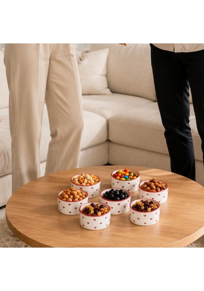 Ayrex 6'li El Yapımı Seramik Sufle Kabı Seti, Fırına Dayanıklı Ramekin Krem Brüle Ve Mağma Kek Kalıbı, Çerez Diğer