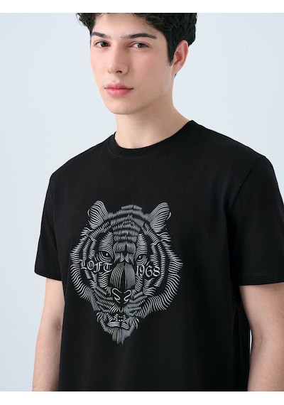 Loft Regular Fit Siyah Erkek T-shirt Lf2039570 Siyah