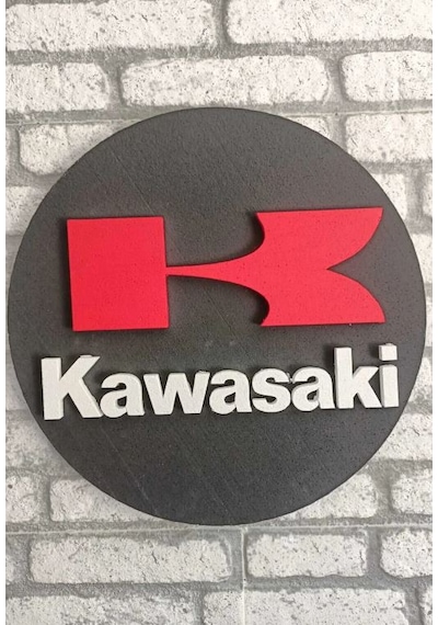 Kawasaki Logo 50x50 Kawasaki Motor Logosu 3d Kawasaki Logo Strafor Logo 50 x 50